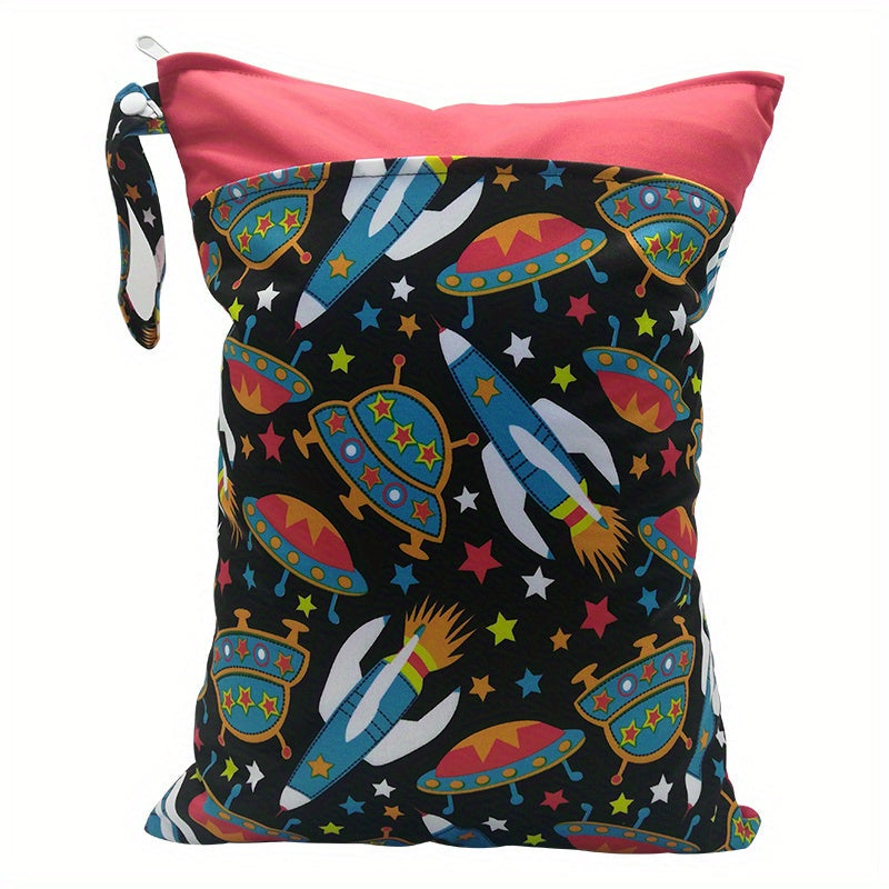 Suv o'tkazmaydigan, qayta ishlatiladigan ho'l va quruq sumka, mato choyshablari va pomp qismlari uchun, zipli cho'ntaklar bilan