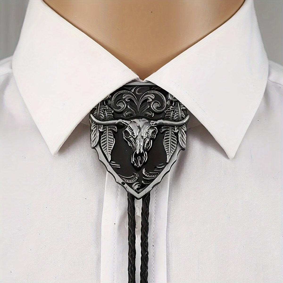 Western Cowboy Tie Necklace for Men Casual Street Fashion Accessory
