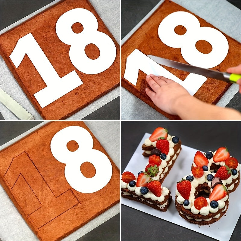 Number Cake Molds Set 9 Pieces, Food-Grade, for Baking and Decorating