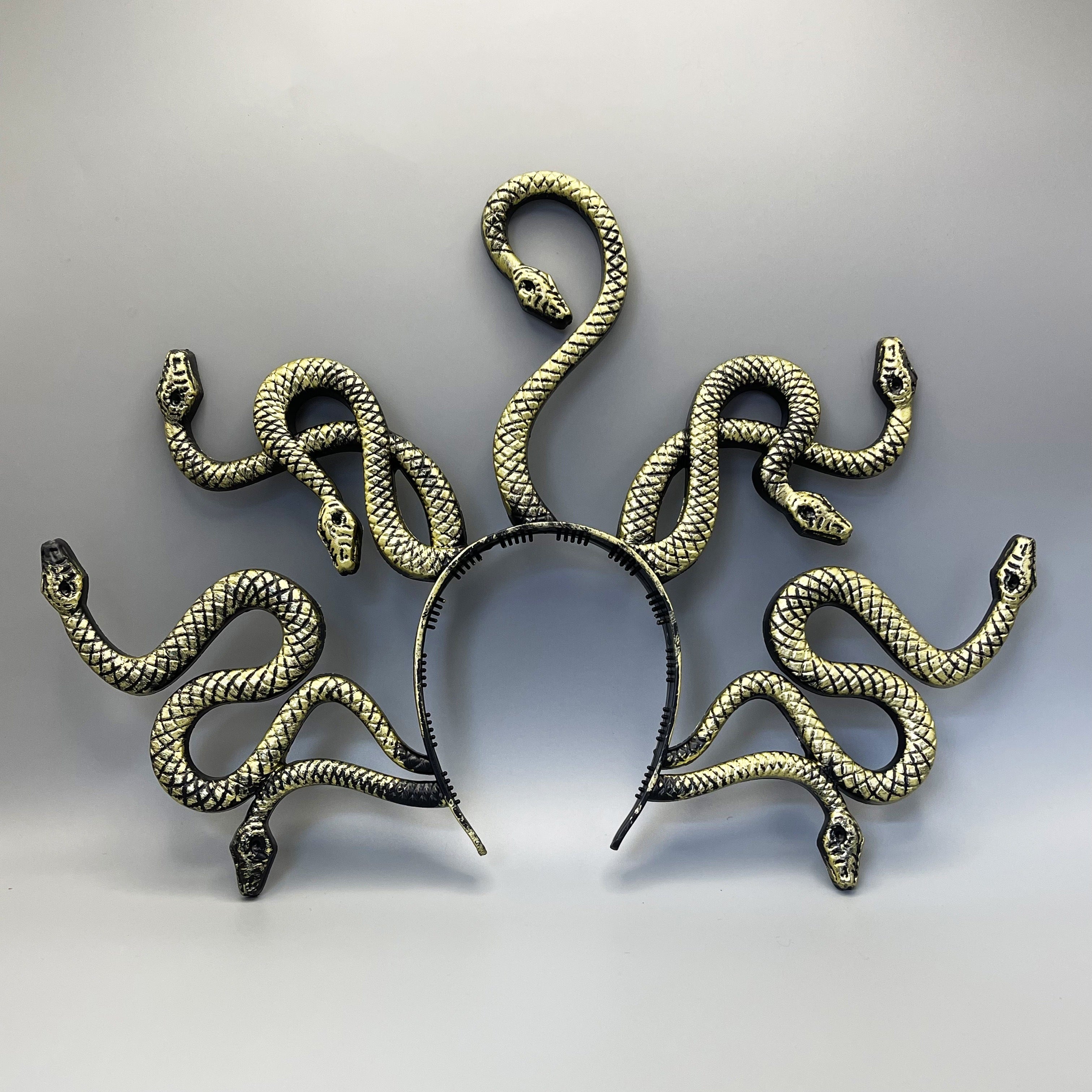 Antique Distressed Medusa Snake Headband Costume Accessory for Halloween Parties