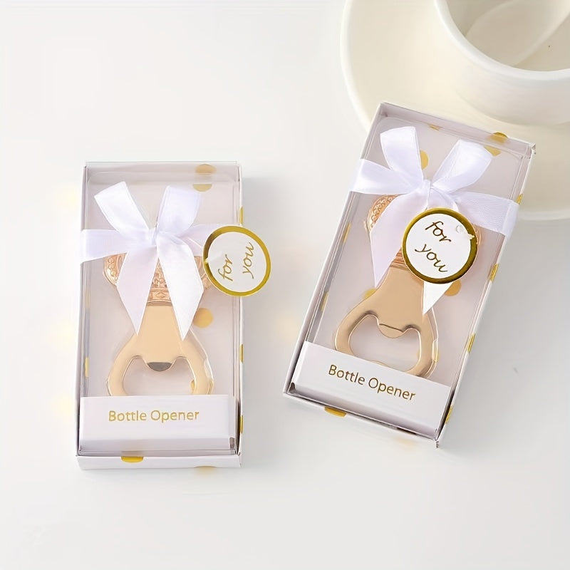 Gold Crown Bottle Opener Set for Parties and Gifting Durable Metal