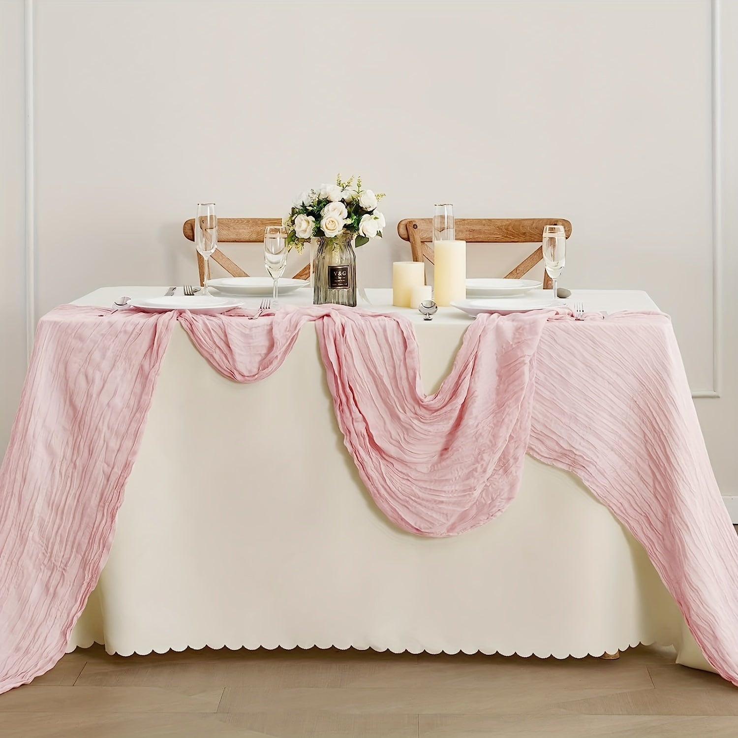 Bohemian Woven Cheese Cloth Table Runner for Weddings and Special Occasions