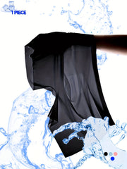 Men's Ultra Thin Seamless Boxers with U Pouch Semi-Sheer Medium Stretch Fabric in Black White Blue Navy Pink
