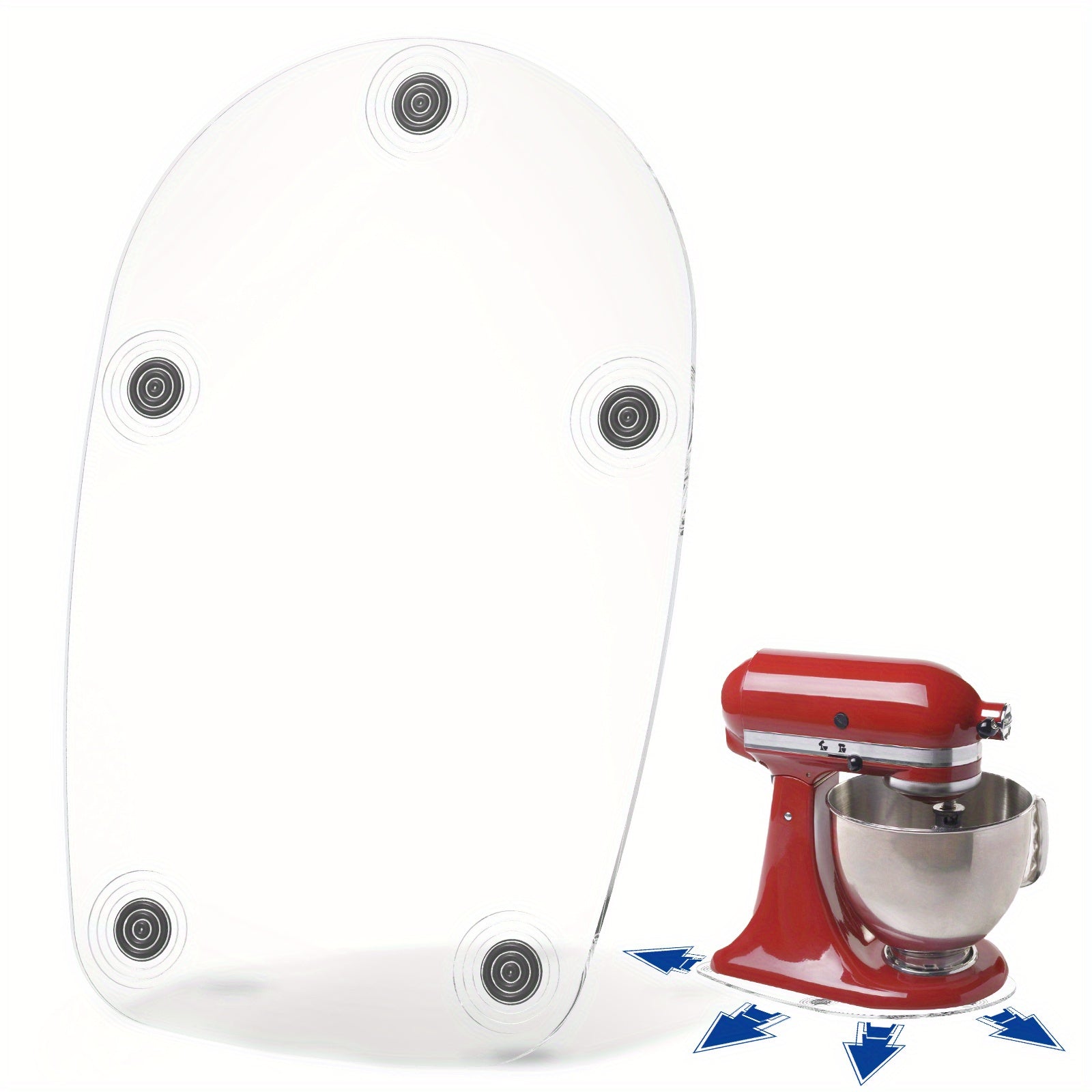 Acrylic Mixer Slider Mat for 4.5 Quart Tilt-Head Stand Mixers Non-Slip Kitchen Appliance Pad