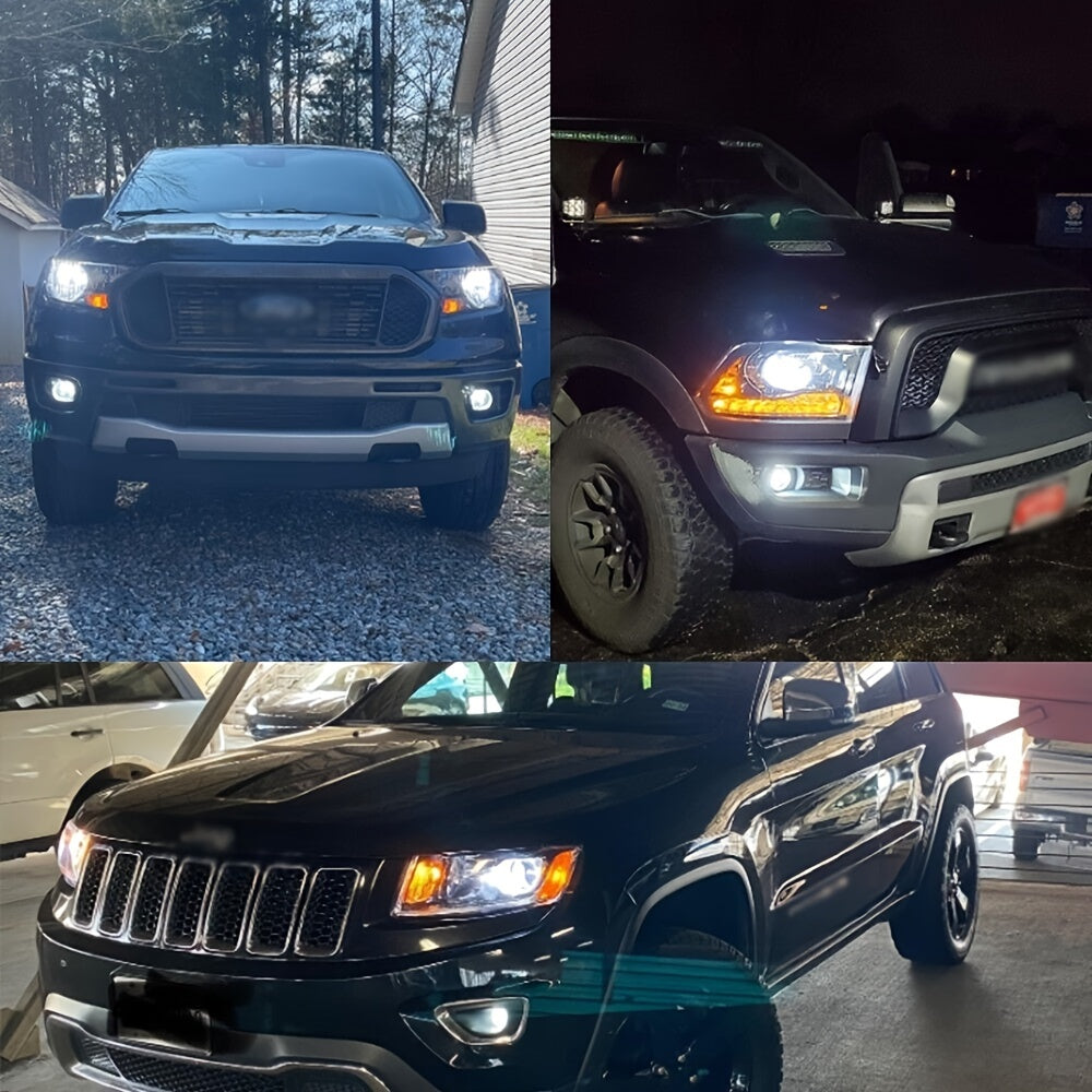 Car LED Fog Light Bulbs 6000K White H7 H8 H9 H10 H11 12V