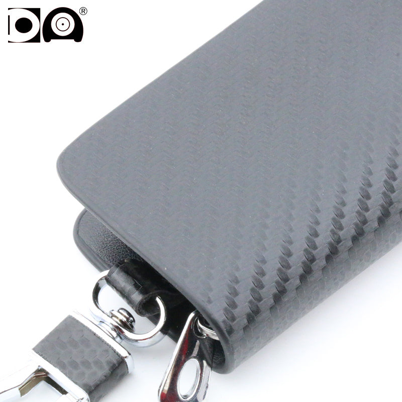 Universal Black Car Key Wallet Case with Zipper for Multiple Vehicles