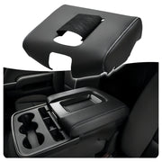 Car Center Console Armrest Cover Black PU Leather Replacement for Pickup Trucks