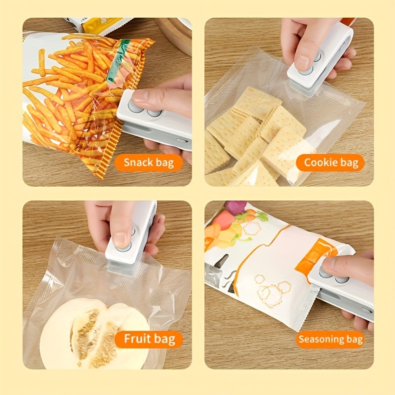 Vacuum Sealer for Small Household Use Hand Press Mini Snack Bag Sealer Portable Heat Sealer