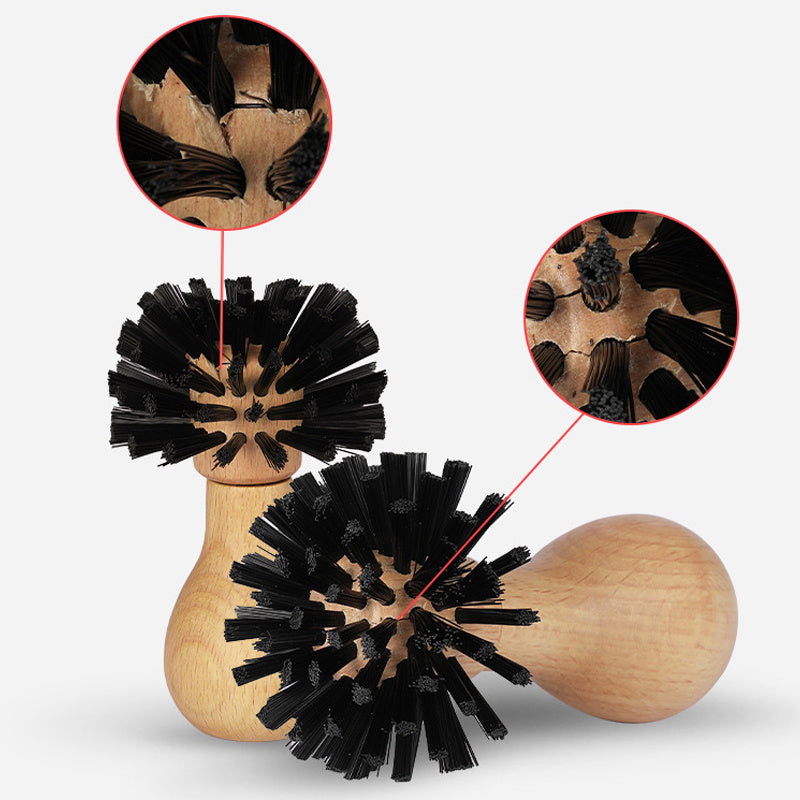 Espresso Coffee Tamper Cleaning Brush Wooden Handle Barista Tool for 51mm 54mm 58mm