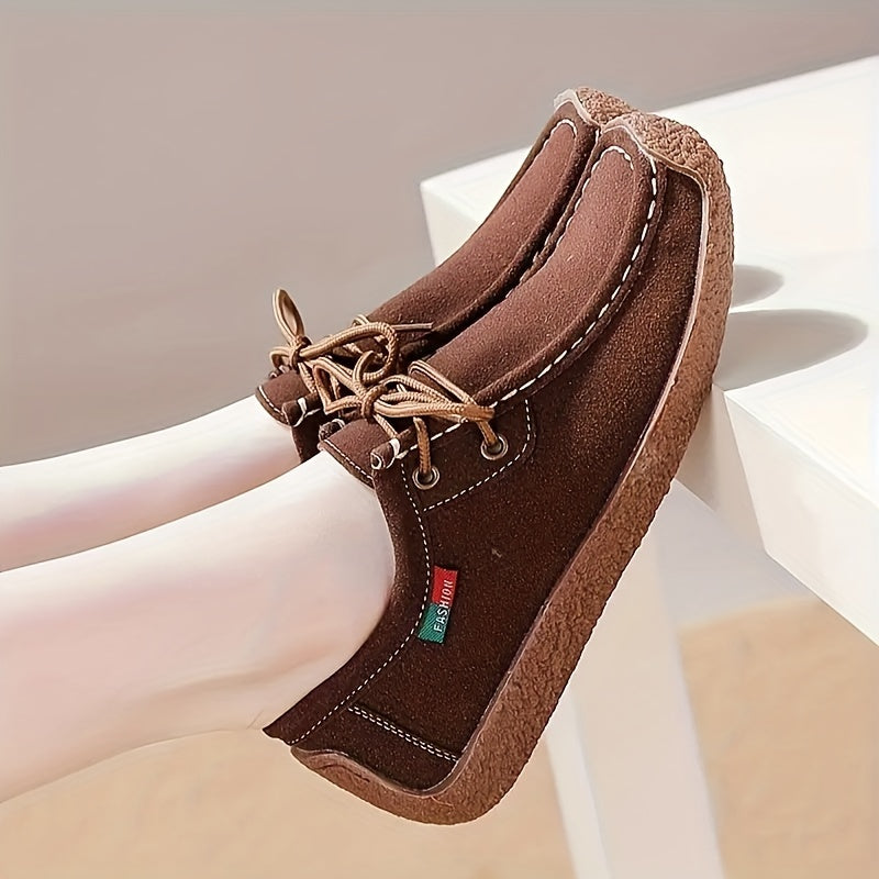 Women's Red Slip-On Loafers with Faux Leather Upper and PU Sole