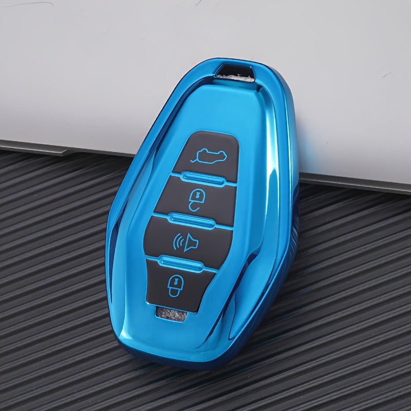 Car Key Fob Cover TPU Durable Stylish Shell with Emblem for SUV