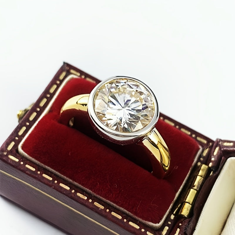 Vintage Boho uslubidagi 3 karat Moissanite suv to'lqinli uzuk ayollar uchun