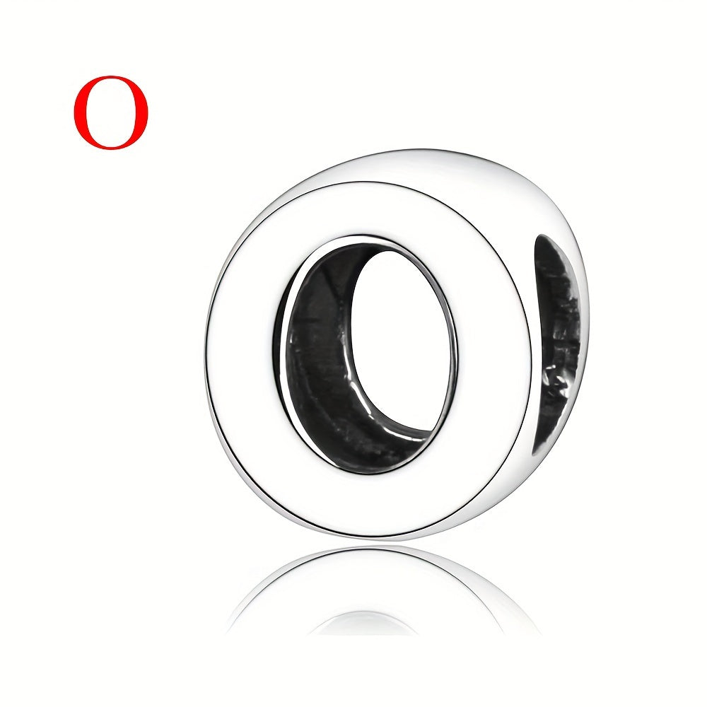 925 Sterling Silver Alphabet Letter Charms Beads for DIY Jewelry Making
