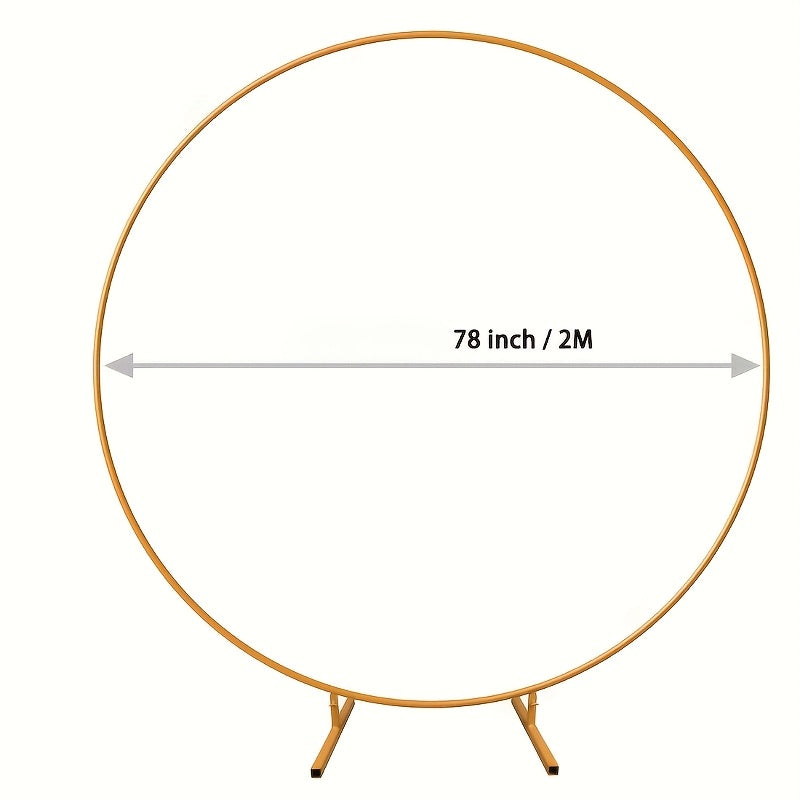 Arco de boda de metal dorado para eventos y fiestas