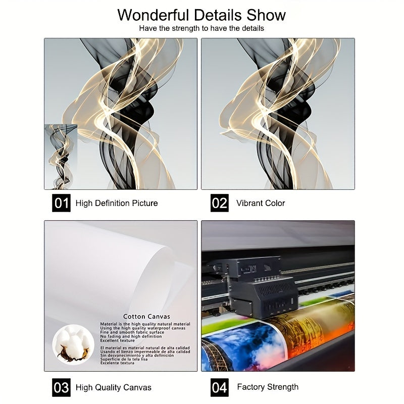 Nordic Modern Abstract Ribbon Oil Painting Canvas Wall Art for Living Room Bedroom Home Decor