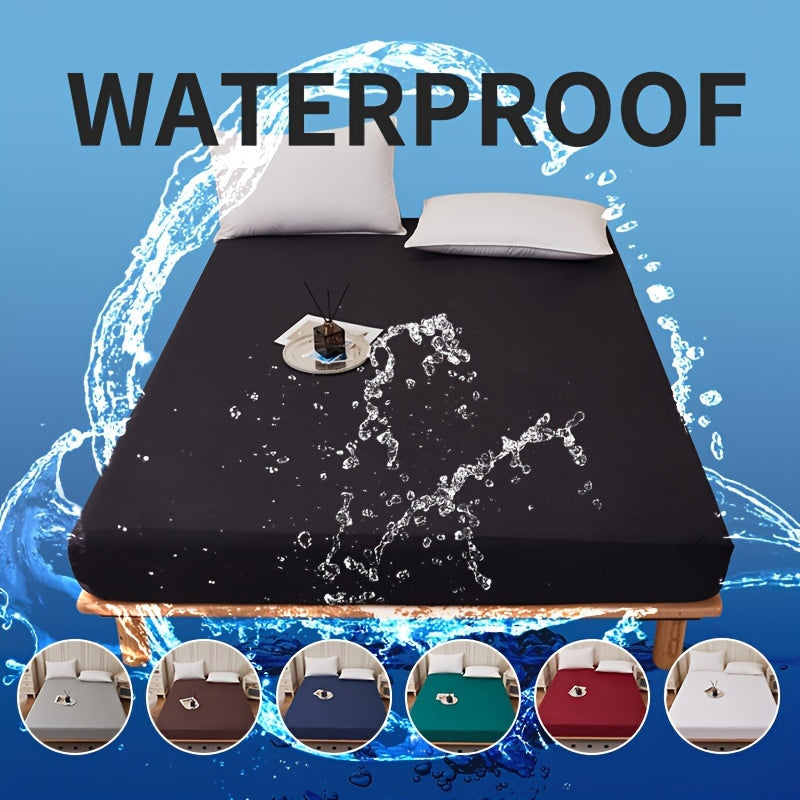 Waterproof Mattress Protector Polyester Encasement Breathable Machine Washable Single Sheet