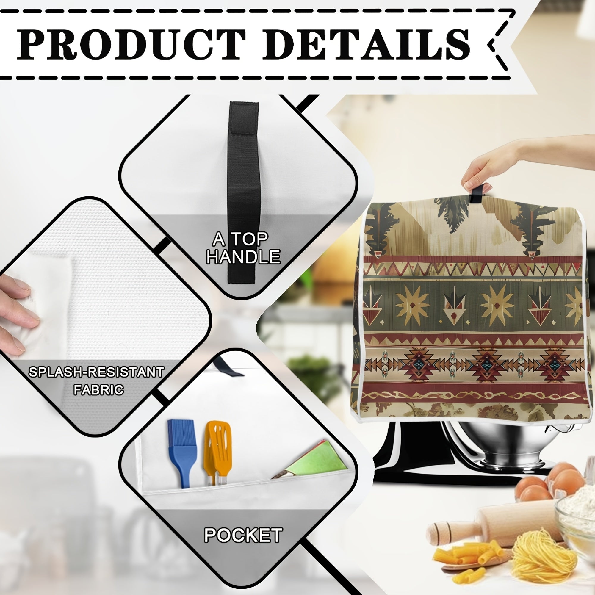 Rustic Jungle Bear Print Kitchen Appliance Cover for 6-8 Quart Stand Mixer