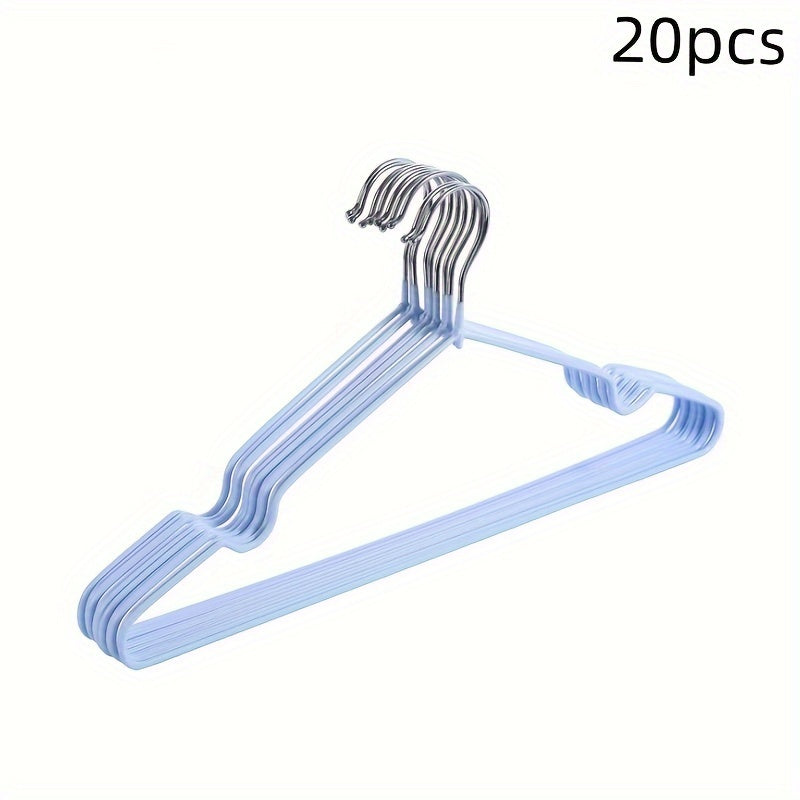 Set of 10 Heavy Duty Metal Hangers for Closet Organization and Storage