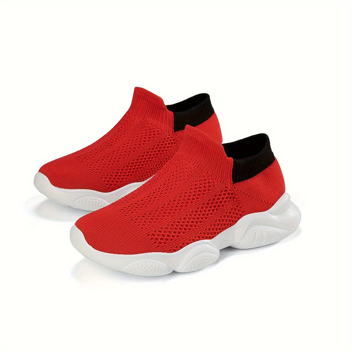 Boys Slip-On Sock Shoes Non-Slip Soft Sole All-Season Casual Sneakers