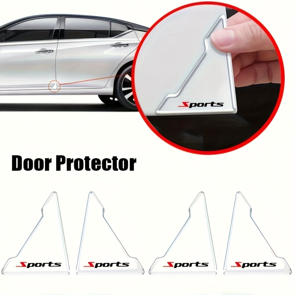 Universal Transparent Silicone Car Door Edge Protectors Pack of 4