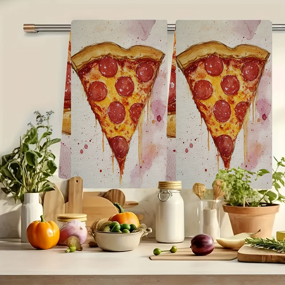 Juego de toallas de cocina ultra suaves con diseño divertido de pizza es mi amorcito 40x60 cm