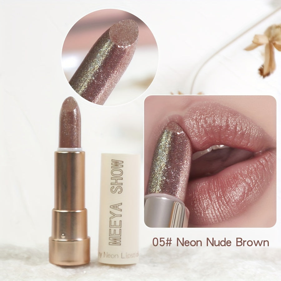 Женская перламутровая помада Chewy Golden Metallic Glitter для ежедневного макияжа