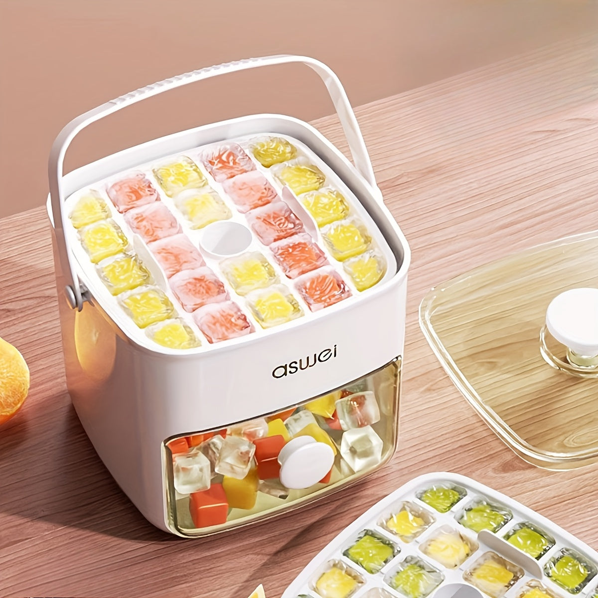 Ice Maker Large Capacity 48 Grids Food Grade Plastic Ice Cube Mold