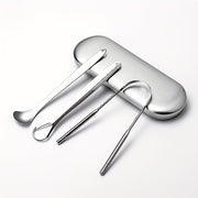 3Pcs Stainless Steel Tongue Scraper Set Dental Oral Hygiene Bad Breath Cleaner