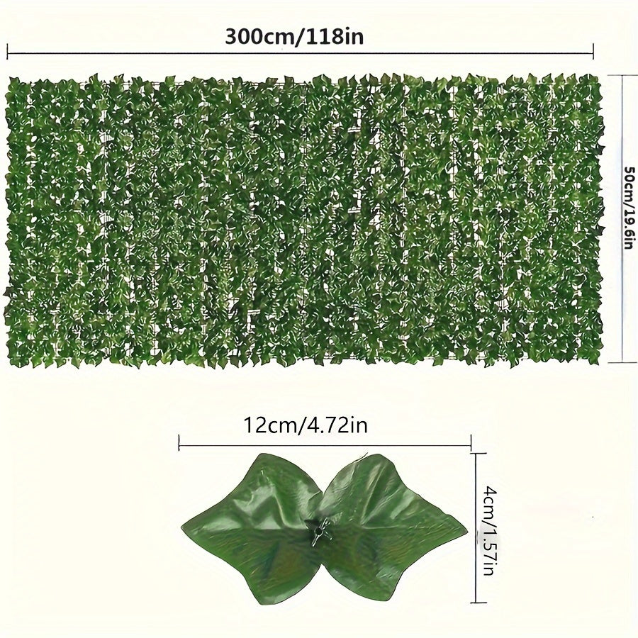 Artificial Ivy Wall Screen Privacy Fence for Garden Patio Home Decor All-Season Plastic