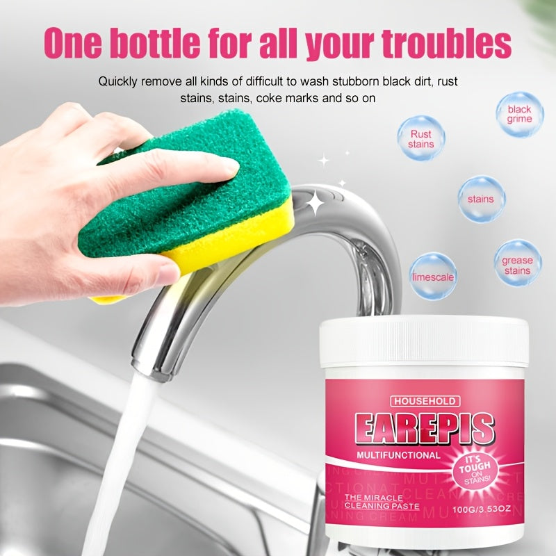 Kit de pasta de limpieza para uso doméstico, gel de 100 g, elimina manchas de grasa