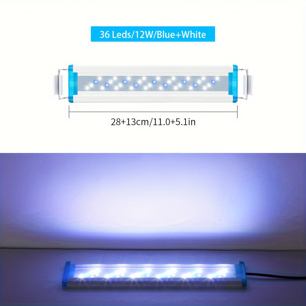 Ultra-Thin LED Aquarium Light Blue White Spectrum 220V for Fish Tank Landscaping