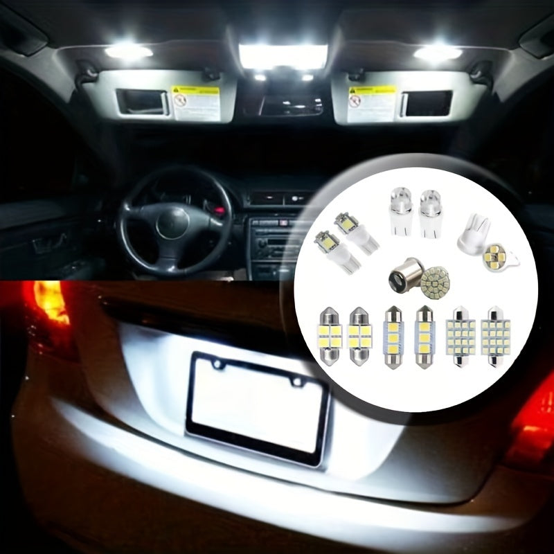 42pcs White LED Car Interior Light Kit for Map Dome License Plate 6000K
