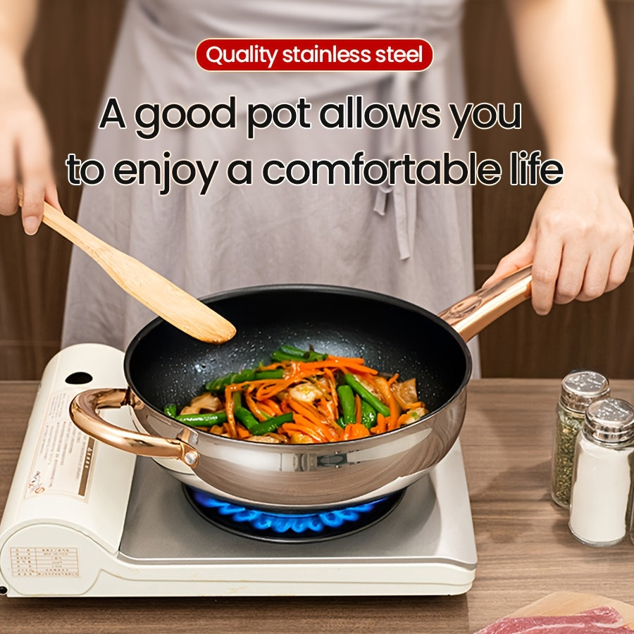 Juego de utensilios de cocina de acero inoxidable de 12 piezas con ollas, sartén, cazo y tapas