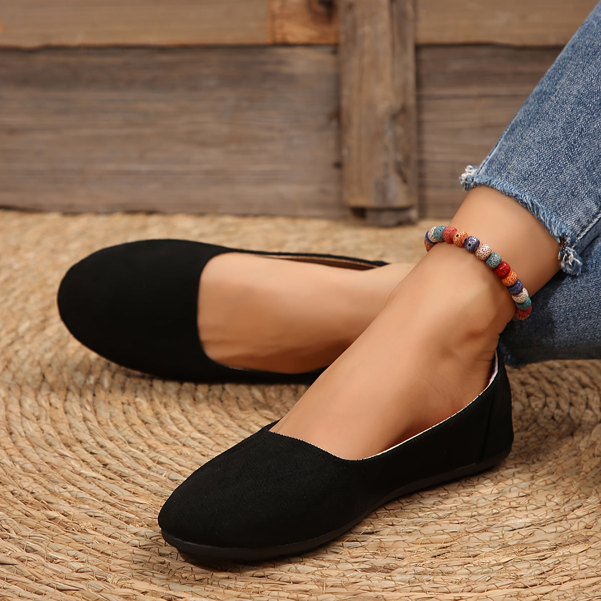 Women's Flat Shoes Soft Fabric Round Toe Casual Comfort Shoes