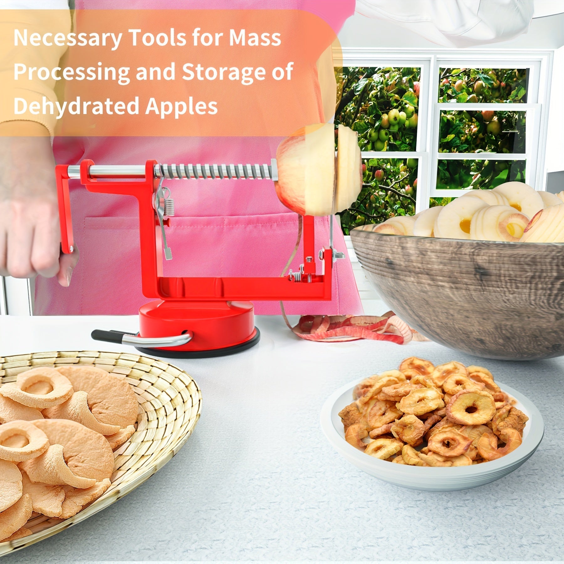 Stainless Steel Kitchen Gadget Peeling Slicing Coring Apples Pears Potatoes