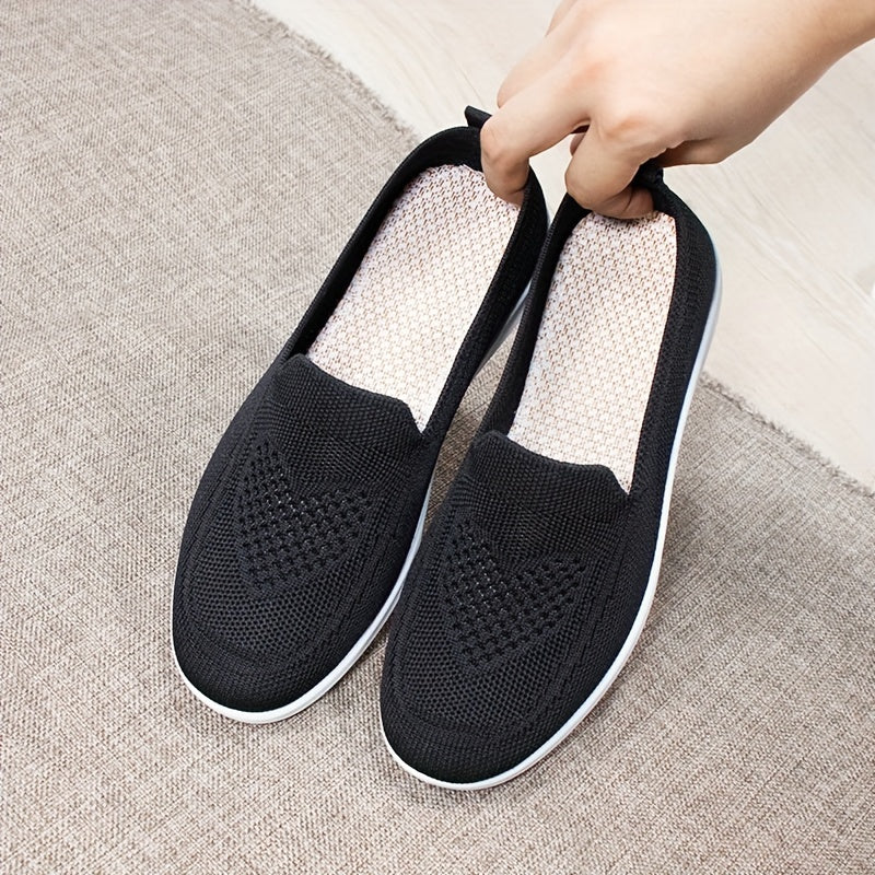 Women's Slip-On Flats Fabric Upper Flax Insole Casual All-Season