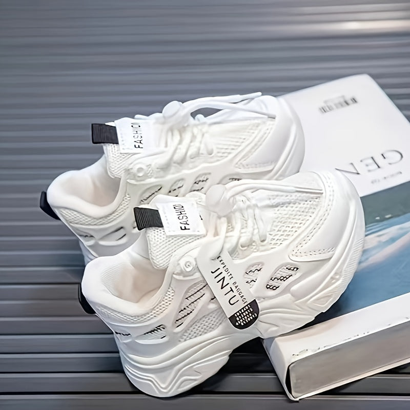 Boys Mesh Sneakers Low Top Breathable Sport Shoes for Running and Training