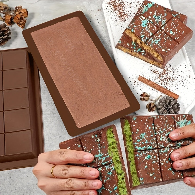 Silicone Candy Mold Set for Chocolate Bars with Scraper, 1-3 Pieces, Large Size