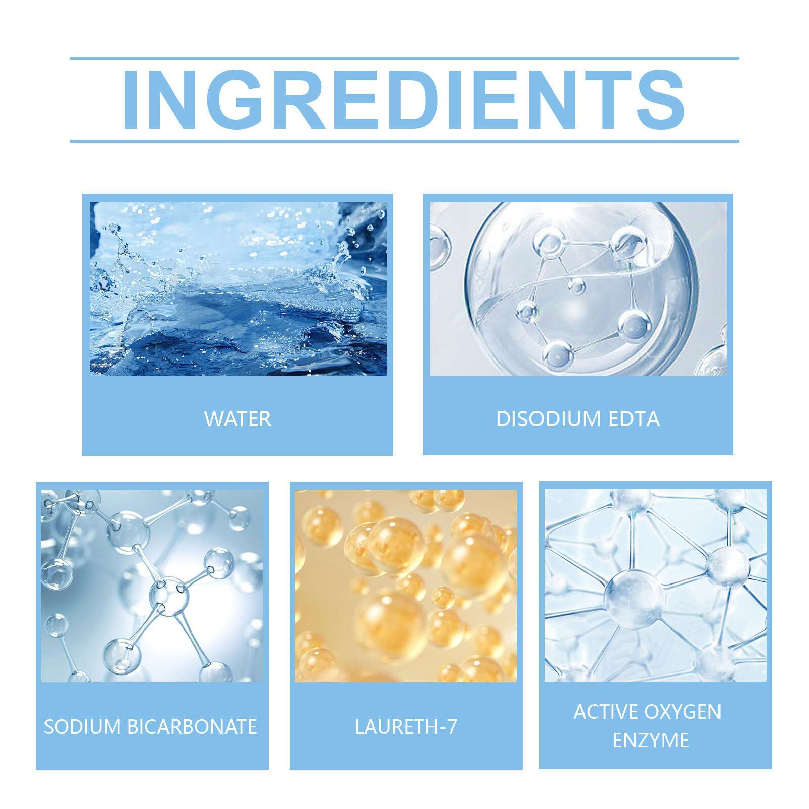 Active Oxygen Enzyme Laundry Cleaner 120ml Deep Stain Remover with Sodium Bicarbonate