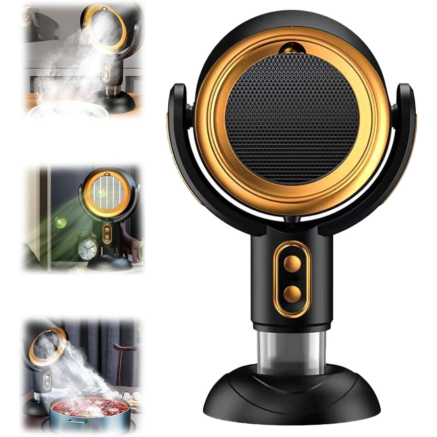 Campana extractora de escritorio compacta recargable por USB para olla caliente, barbacoa y asados con batería de litio