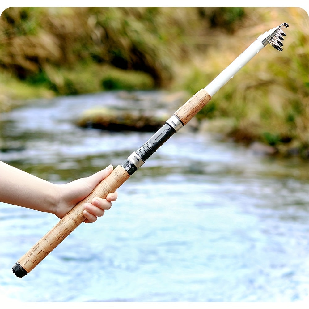 Portable Fiberglass Spinning Fishing Rod 2.1m-3.6m Travel Lightweight Durable