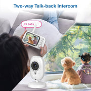 Baby Monitor 720p HD Camera Night Vision Two-Way Audio Temperature Sensor Cry Detection