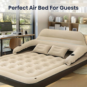 Самонадувающийся двухместный надувной матрас с подушками для кемпинга, изготовленный из не заряженного полиэфирного волокна. Ремонтный комплект и мешок для хранения не включены.