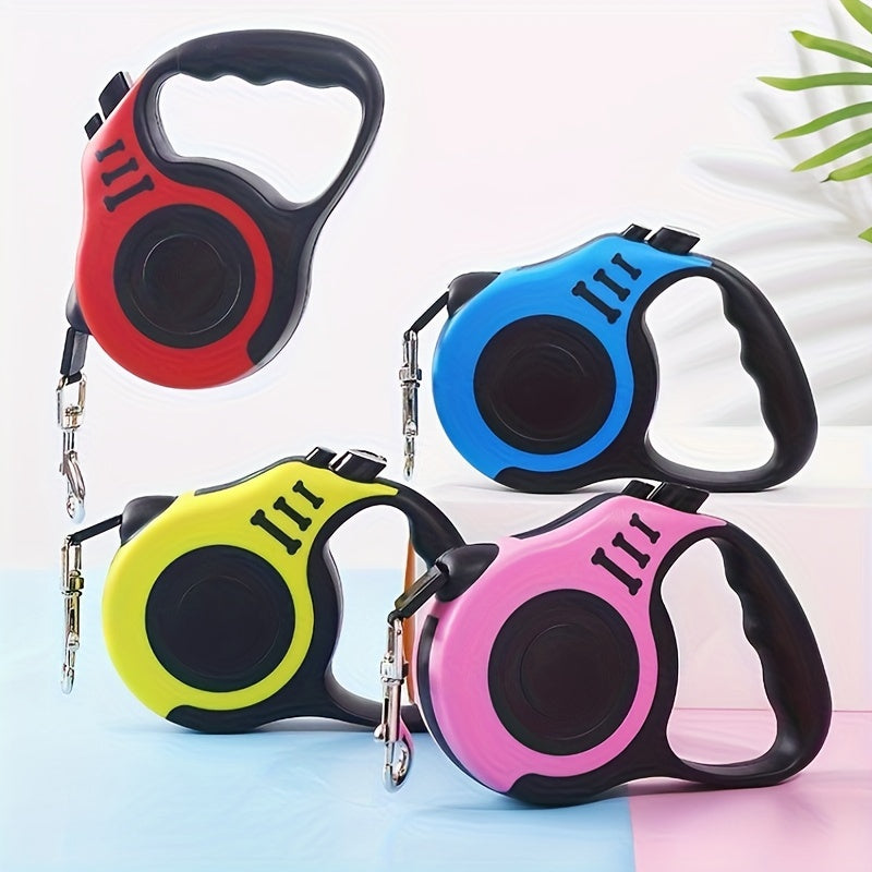 Retractable Dog Leash 10 Feet for Small to Large Dogs Blue and Black with Bone Handle