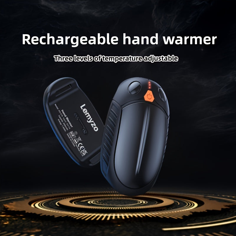 Rechargeable Pocket Hand Warmers, 12-Hour Heating, Portable Electric Heaters for Outdoor Activities