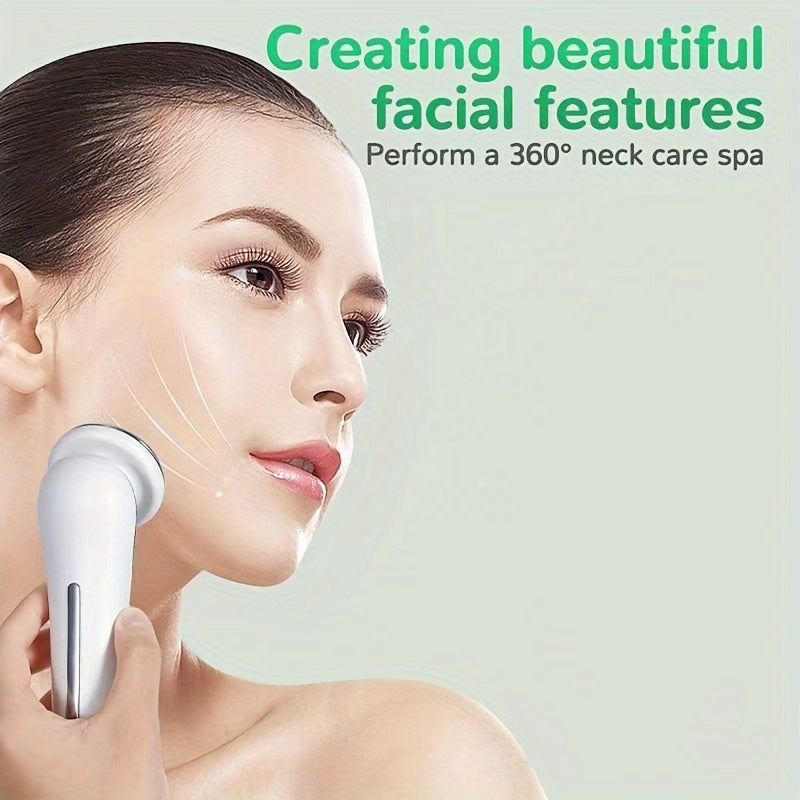 Facial Beauty Device Neck Massager with LED Display and Cold Photon Therapy