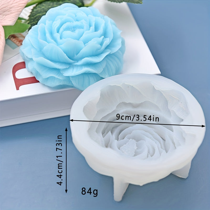 Silicone Peony Flower Mold for Desserts, Chocolate, Soap, and Cake Decorations