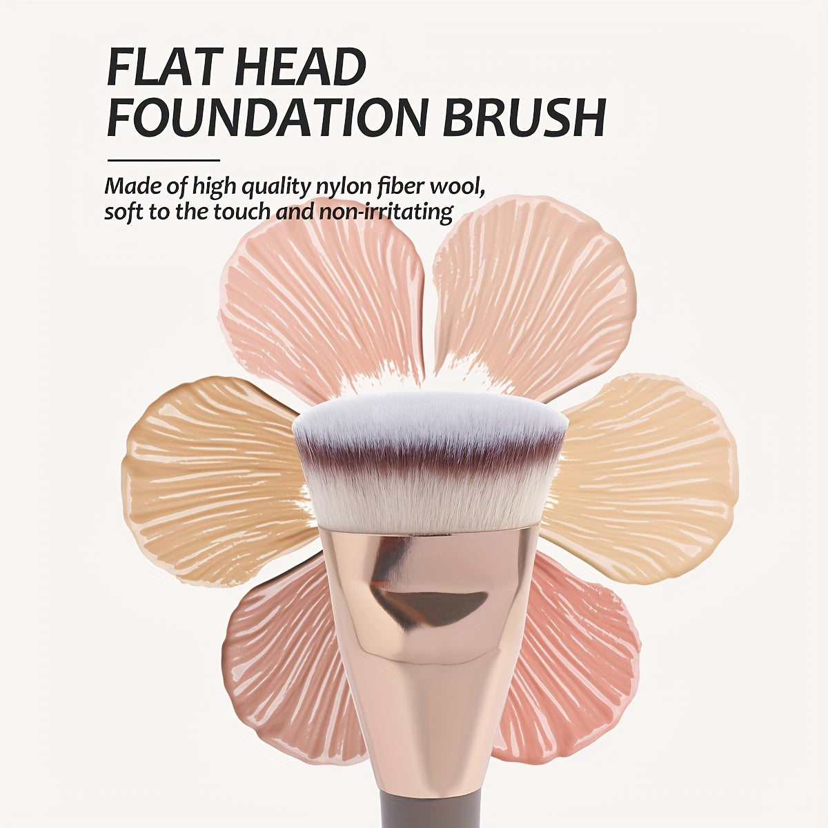 Flat-Top Foundation Brush for Liquid, Powder, BB Cream Nylon Bristles