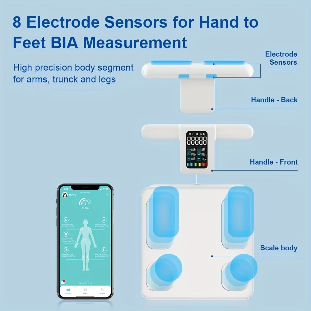 Wireless Smart Body Scale with High Precision Weight Measurement Rechargeable Lithium Battery