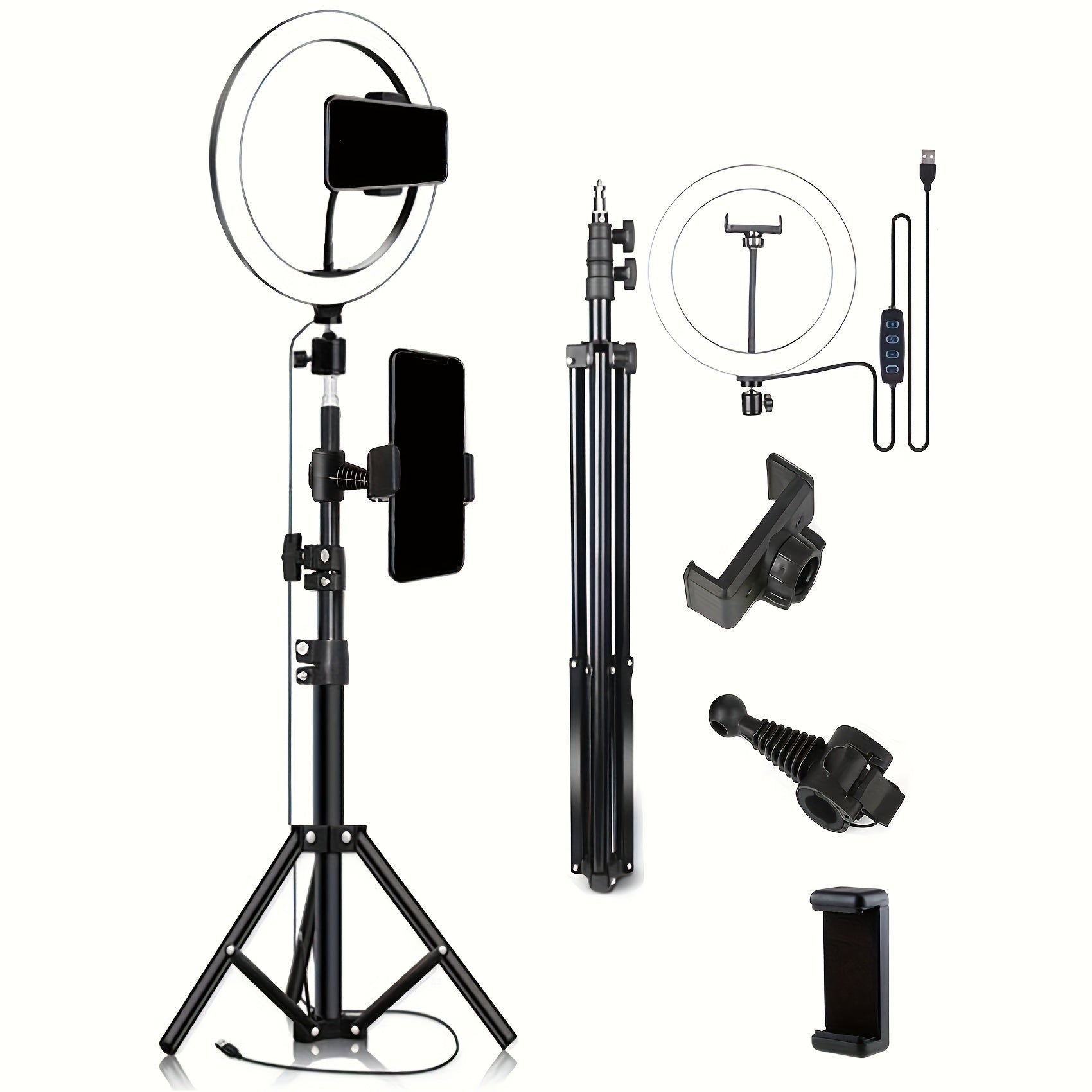 10-Inch Multi-Camera Video System with 1.2m Bracket and LED Lighting
